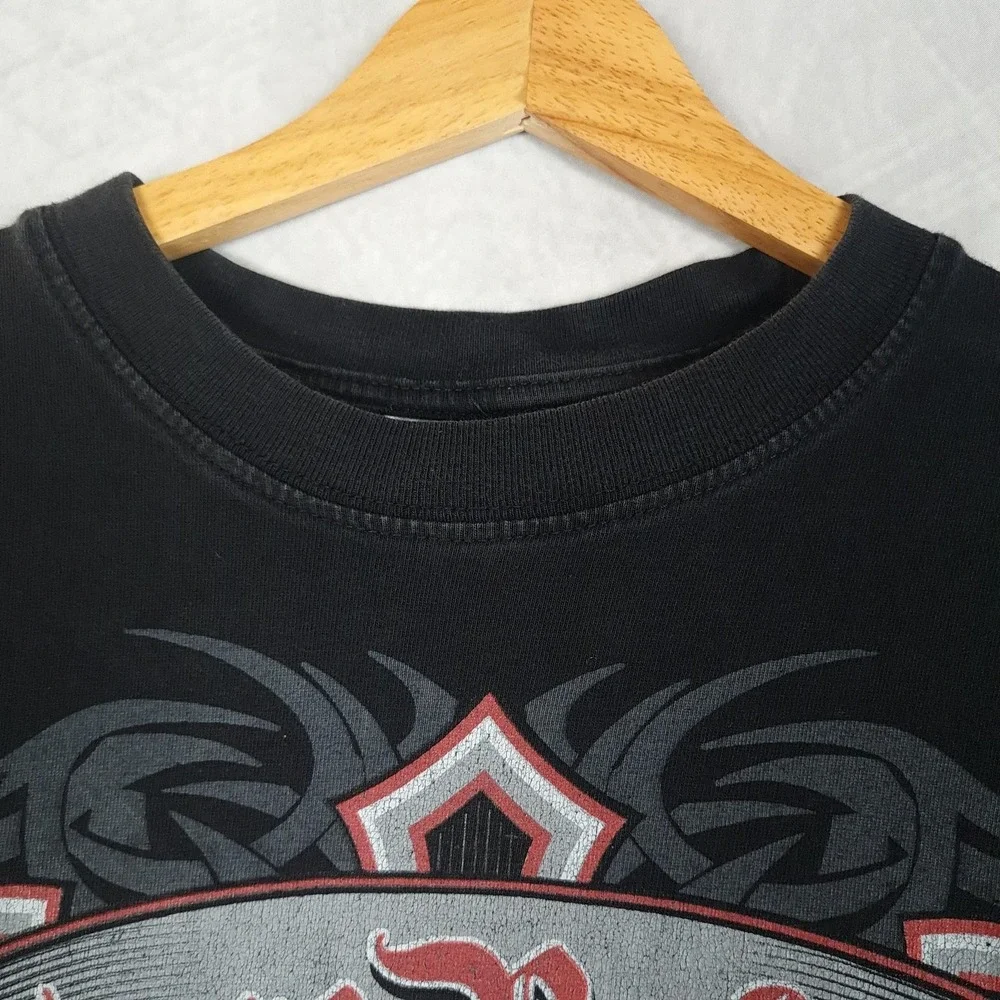Vntg Y2K Russell Athletic Shirt Boys 14 Black Basketball Sleeve Hit Streetwear - Picture 2 of 16